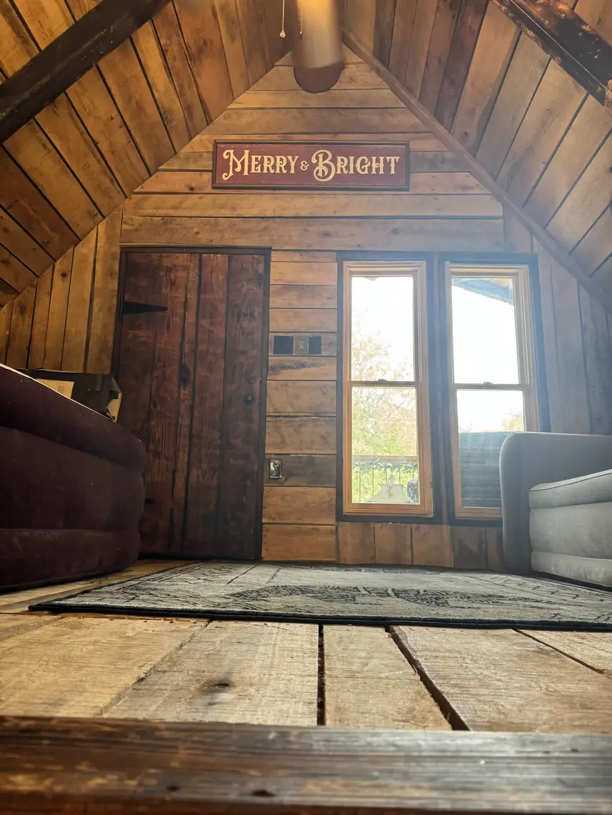 Log cabin interior